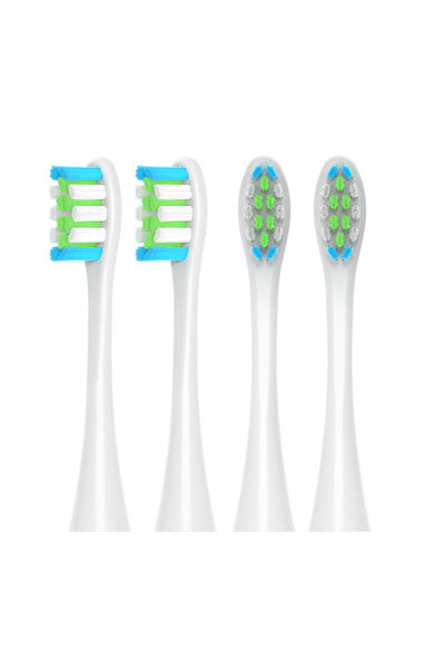 Choice4 4 قطع من رؤوس الفرشاة البديلة البيضاء (4/8 قطع) لـ Oclean X/ X PRO/ Z...