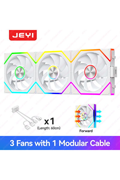 Choice12 JEYI A-RGB Other 3pcs WT FORWARD JEYI ARGB Chassis PC Fan Bearing Fa...