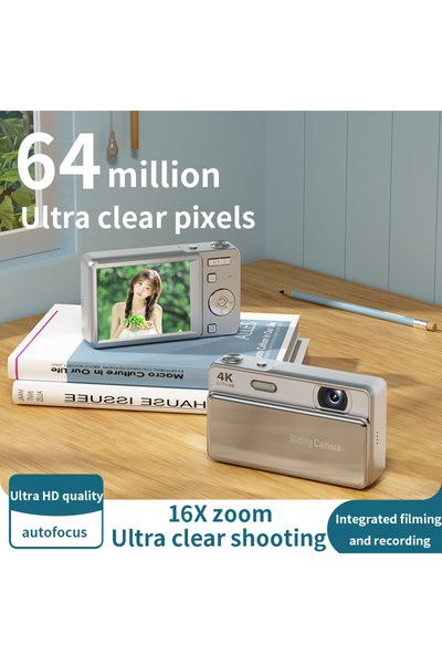 Choice Silver New sliding digital camera CCD campus 4K high-definition camera...
