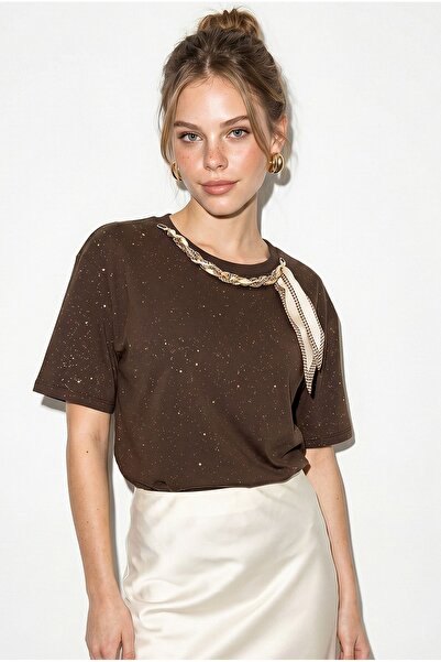 Hiccup LUCCI Tricou Oversize Din Jerseu De Bumbac Cu Guler Rotund