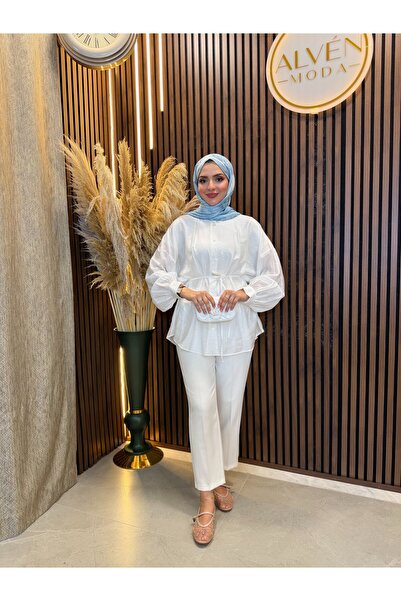Fashionbox Lora Tulle Modal Casual Shirt |   White