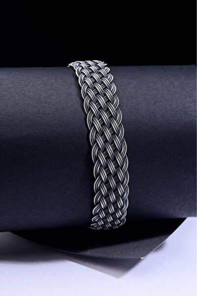 innuendo jewelery 925 Ayar Gümüş Trabzon Hasır Örgü Oksit İşlemeli El İşçiliğ...