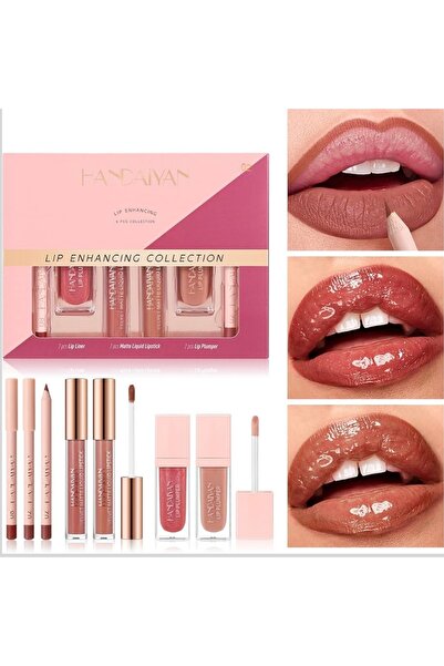 Handaiyan Set Rujuri, 6 Produse pentru Look Complet, diverse culori, 2 Rujuri...