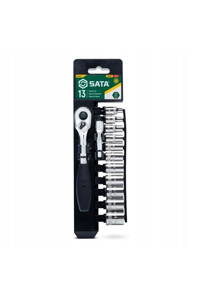 Satake Set de chei tubulare SATA, 13 piese, 1/4 inch, pe panou ST09521G