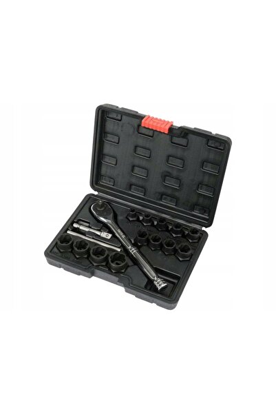 yato Set de extractoare de șuruburi de 16 piese SET CU CICICĂ 3/8" 72 DE DINȚ...