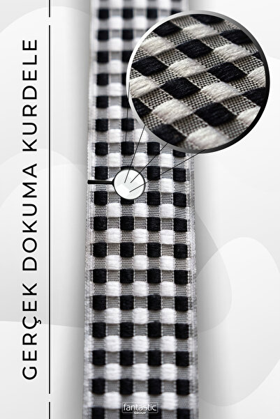 FANTASTIC Pötikare Ekose Gingham Dokuma Kurdele 20mm 10 Metre