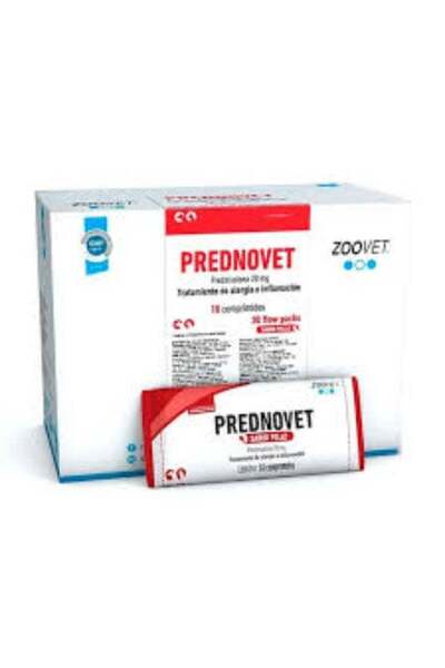 Zoovet Prednovet Pet Allergy Relief and Anti Inflammation Unflavored 10 Table...