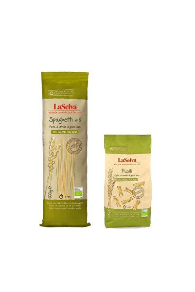 La Selva Pachet paste bio LaSelva – Spaghete bio din grâu dur Nr.5 500g + Fus...