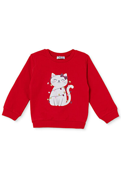 ebebek Hello Baby HelloBaby Kız Bebek Sweatshirt Hayvan Baskılı Bisiklet Yaka...