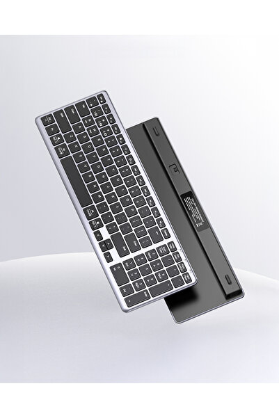 Ugreen Kablosuz Ultra İnce Sessiz Bluetooth İngilizce Q Klavye, Siyah, 15258