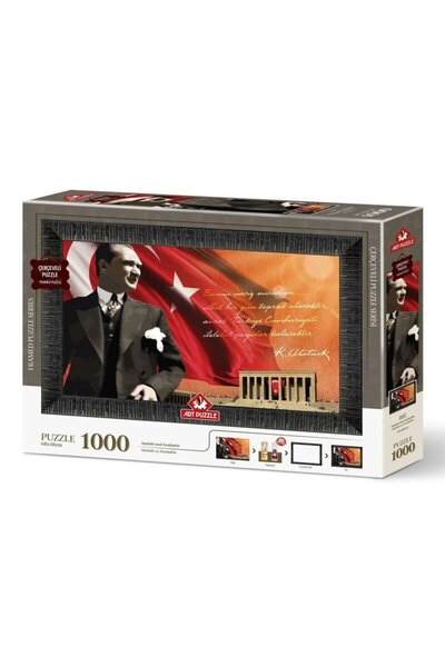Art Puzzle Atatürk ve Anıtkabir Çerçeveli Puzzle 1000 Parça
