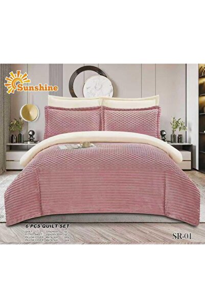 BIET ALMAFROSHAT 6-Piece Quilt Set with a Luxurious Duvet Cover