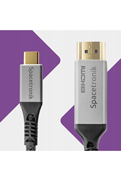 Spacetronik Cablu USB-C 3.1 HDMI KCH-SPA030, cablu de 3m, 4K 60Hz, adaptor