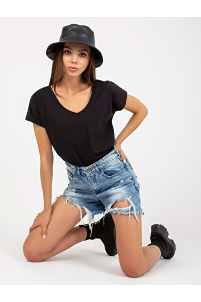 Basic Feel Good Tricou Dama Mini, Decolteu in V, BASIC FEEL GOOD, Negru Casua...
