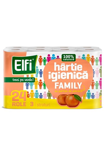Elfi Toilet Paper 24 ROLLS 3 PLY Family Peach