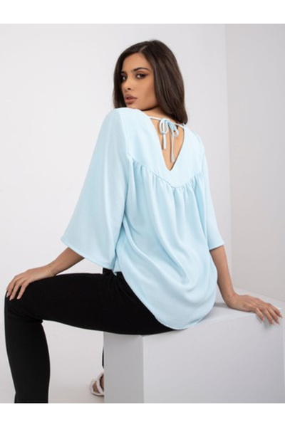 rue parıs Bluza Dama, RUE PARIS, Maneca 3/4, Albastru deschis, model CHA-BZ-1...