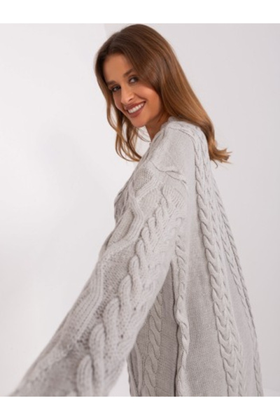 rue parıs Rochie Dama, RUE PARIS, Acril, Maneca lunga, Gri, model LC-SK-8012-...