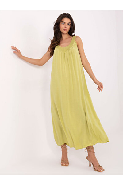 Och Bella Γυναικείο Φόρεμα, Och Bella, Βισκόζη, Φόρεμα Oversized, Λάιμ, μοντέ...