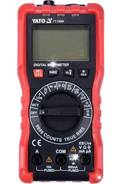 yato Multimetru digital LCD pentru testarea bateriilor