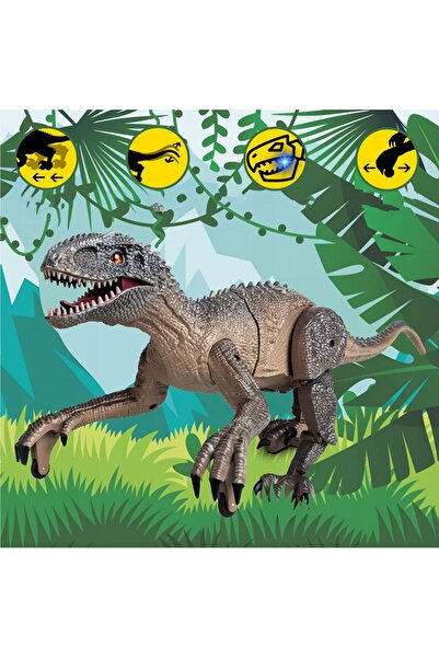 bedee Dinozaur interactiv, robot telecomandat cu LED-uri, merge si strigă + t...
