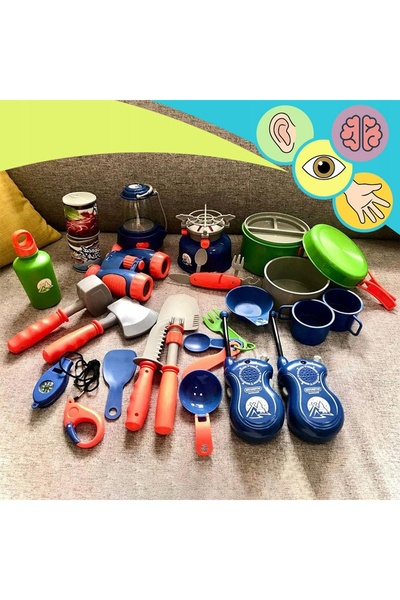 Stator Set mare de explorator mic călător cort de camping jucării de camping