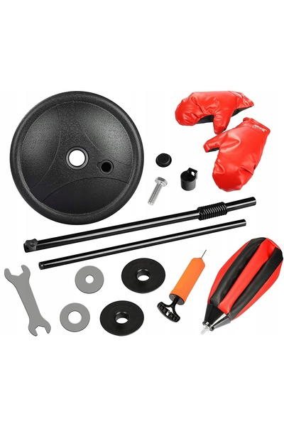 Stator Set de box pentru copii, minge de box cu arc de 125cm, mănuși, set com...