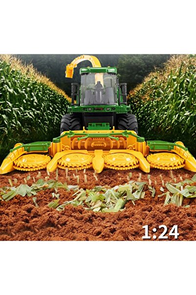 FAYEE Combină agricolă telecomandată, mașină RC, lumini, fum, pilot