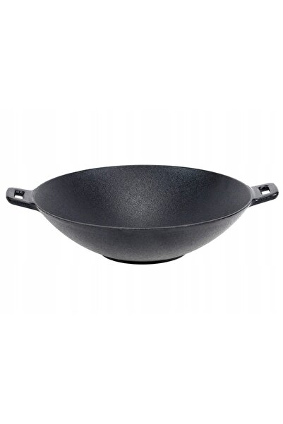 KRISBERG Tigaie Wok din fontă 31cm cu capac, pentru inducție și gaz