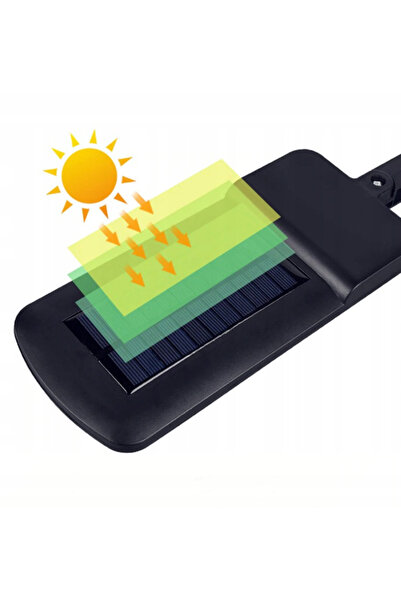 LTC Lampă stradală solară 210 LED 30W cu senzor de mișcare și crepuscul, tele...