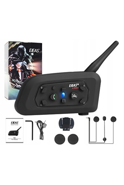 NO BRAND EJEAS V6 PRO + INTERCOMUNICATOR MOTO 1 cască BLUETOOTH USB-C