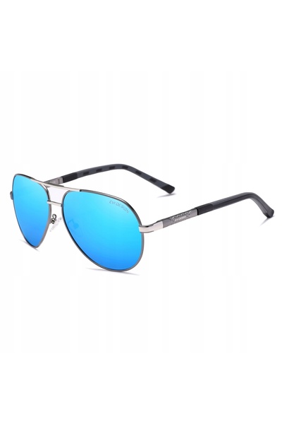 Evi Ochelari de soare tip aviator, albaștri, cu polarizare și protecție UV, set.
