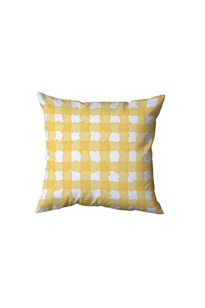 Beramussa Yellow Checkered Pillow, Gift