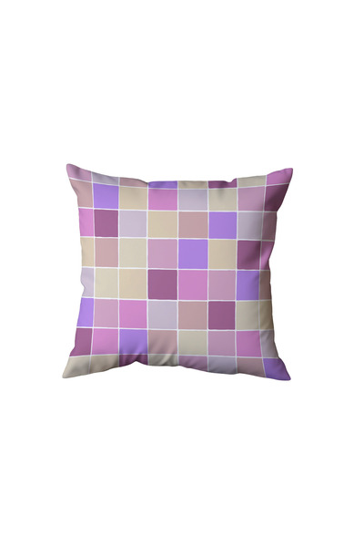 Beramussa Purple Pink Checkered Pillow, Gift