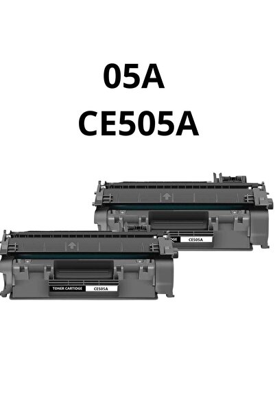 Generic Two Printer Ink Cartridges CE505A 05A Black Compatible with HP LaserJ...