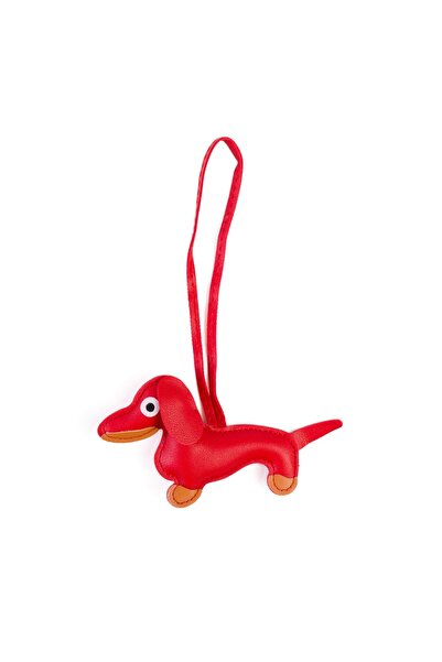 Posete Fagaras Keychain - Dogolino - Red, Women's Keychain Made of Genuine Le...