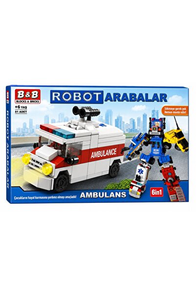 Birlik Oyuncak Robot Arabalar Blok / Lego Seti - Ambulans 8531-1