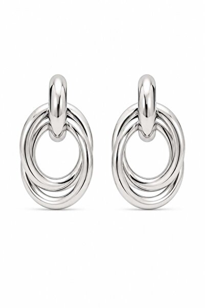 ELVAN TOLON Oval Knot Earrings Silver