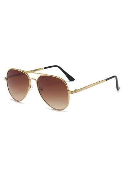 choice2 No Box Gold Tea Fashion Classic Driving Sunglasses For Men Women Meta...
