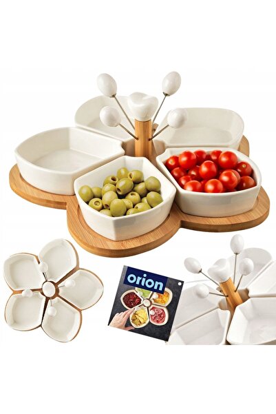Orionis Boluri pentru gustări din porțelan alb, decorative, WHITELINE 28,5 cm