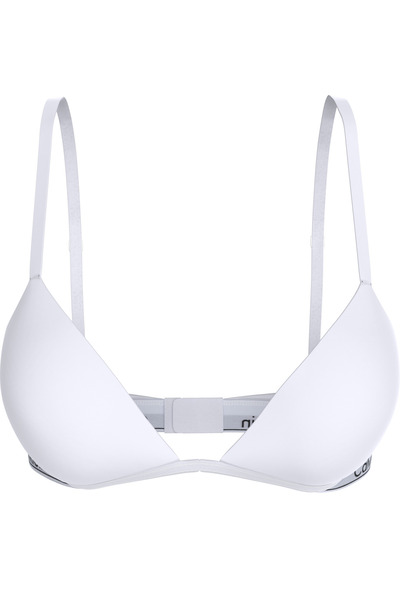Calvin Klein Lightly Padded Deep-Cut White Bra