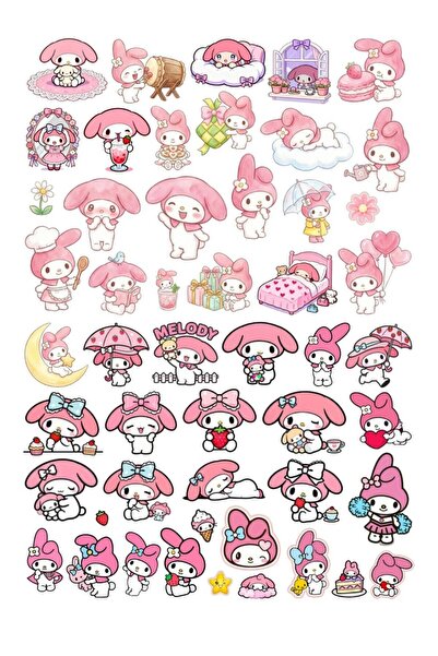 NEORA My Melody 51 Piece Sticker Set |   Decorative Sticker Pack