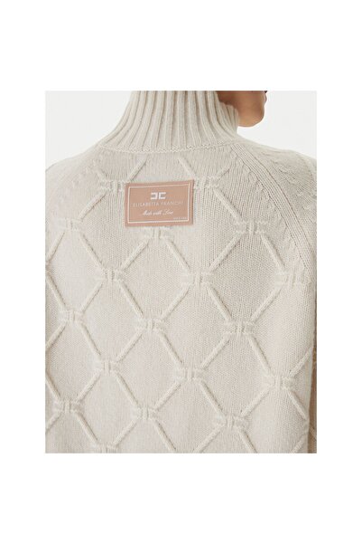 Elisabetta Franchi Pulover de damă MK55T57E2 Crem