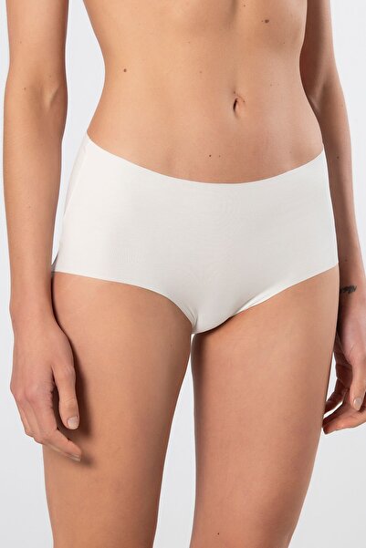 TÜREN Women's Laser Cut Cotton High Waist Panties 911/Ecru