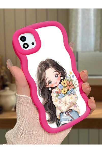 Hontinga Realme C20 Compatible Case Camera Protector Red Silicone Couple Phon...