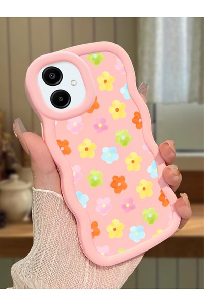 Hontinga Samsung Galaxy A06 Compatible Case Camera Protector Pink Silicone Co...
