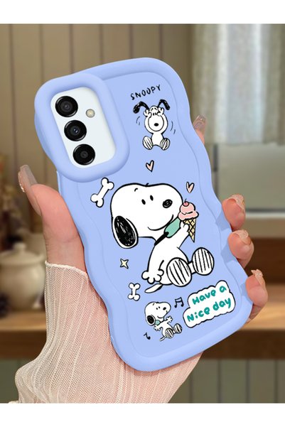 Hontinga Samsung Galaxy M23 Compatible Case Camera Protector Blue Silicone Co...