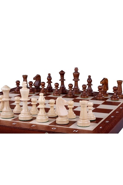 Sunrise Chess & Games Tournament Chess Top Bottom Set No. 5 Sunrise (intarsia)