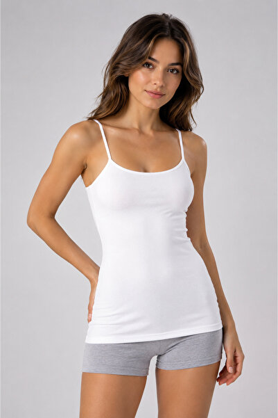 ROZELT Women's Cotton Lycra String Strap Combed Cotton Undershirt
