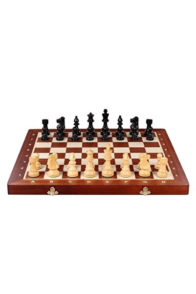 Sunrise Chess & Games Tournament chess Top Bottom Set no. 4 (intarsia) - 3" e...