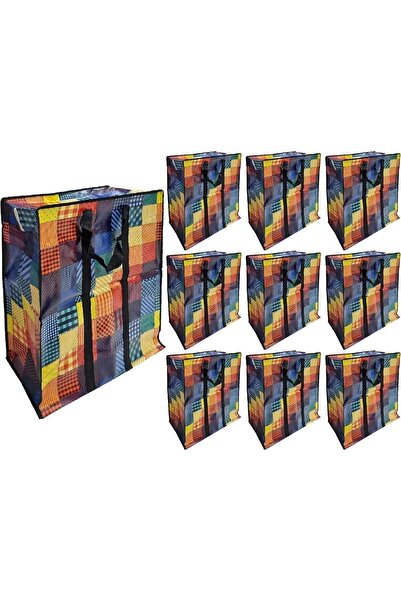 Generic Set of 10 Jumbo Reusable Non-Woven Fabric Bags – Large Shopping, Groc...
